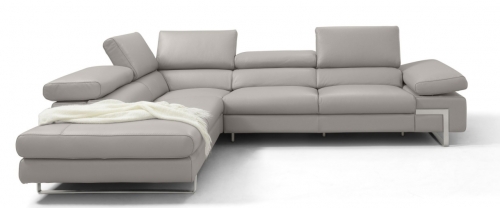 716 SECTIONAL COLLECTION BY INCANTO ITALIA IN LEATHER SILVER
